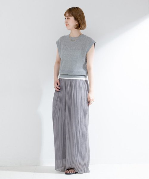 【一部WEB限定カラー】ラメ楊柳クレープパンツ 【一部WEB限定カラー】ラメ楊柳クレープパンツ 日本国内発送・最短翌日お届けの商品写真