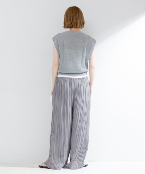 【一部WEB限定カラー】ラメ楊柳クレープパンツ 【一部WEB限定カラー】ラメ楊柳クレープパンツ 日本国内発送・最短翌日お届けの商品写真