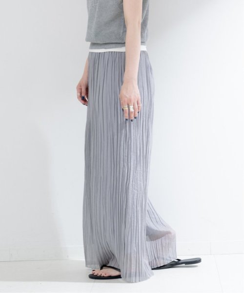 【一部WEB限定カラー】ラメ楊柳クレープパンツ 【一部WEB限定カラー】ラメ楊柳クレープパンツ 日本国内発送・最短翌日お届けの商品写真