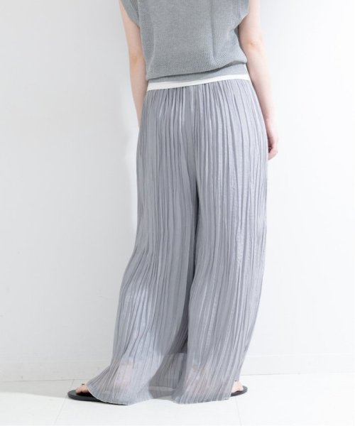 【一部WEB限定カラー】ラメ楊柳クレープパンツ 【一部WEB限定カラー】ラメ楊柳クレープパンツ 日本国内発送・最短翌日お届けの商品写真