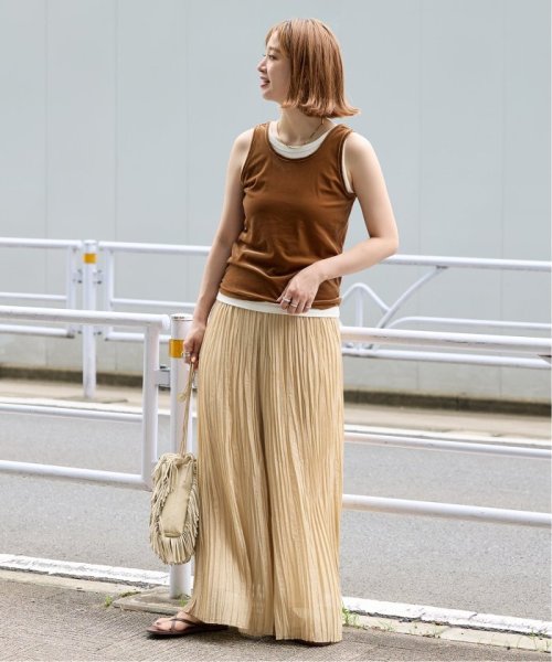 【一部WEB限定カラー】ラメ楊柳クレープパンツ 【一部WEB限定カラー】ラメ楊柳クレープパンツ 日本国内発送・最短翌日お届けの商品写真