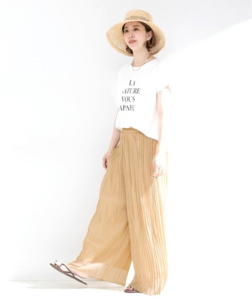 【一部WEB限定カラー】ラメ楊柳クレープパンツ 【一部WEB限定カラー】ラメ楊柳クレープパンツ 日本国内発送・最短翌日お届けの商品写真