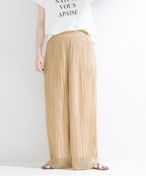 【一部WEB限定カラー】ラメ楊柳クレープパンツ 【一部WEB限定カラー】ラメ楊柳クレープパンツ 日本国内発送・最短翌日お届けの商品写真