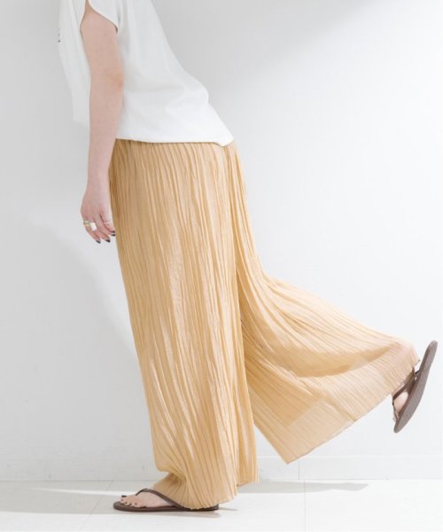 【一部WEB限定カラー】ラメ楊柳クレープパンツ 【一部WEB限定カラー】ラメ楊柳クレープパンツ 日本国内発送・最短翌日お届けの商品写真