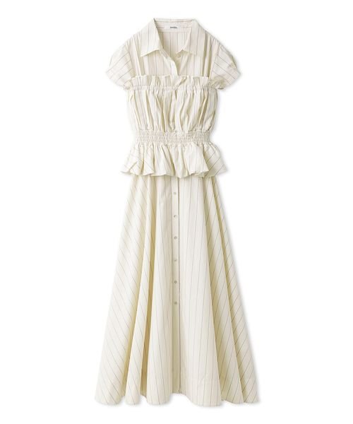 Sustainableビスチェコンビシャツワンピース 予めご了承ください 総丈 バスト 75cm ウエスト