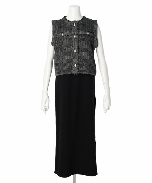 カットワンピ×フリンジジレSET ワンピース・ドレス G1797664131 (13750円)