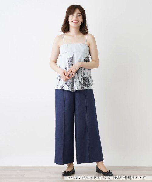 ワイドクロップドパンツ 