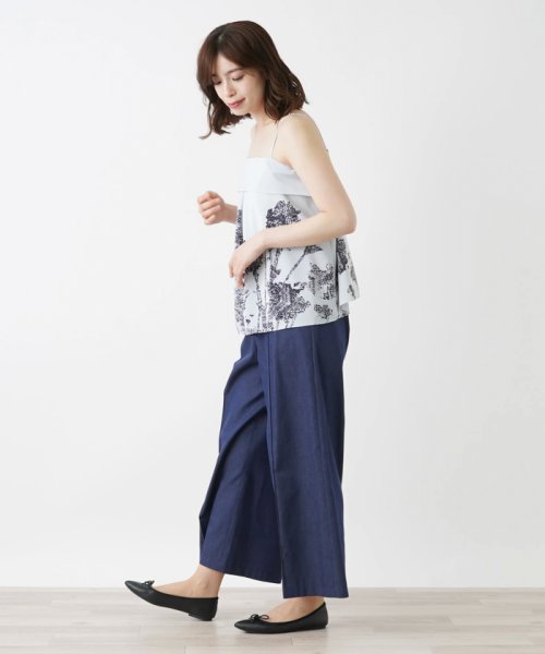 ワイドクロップドパンツ 