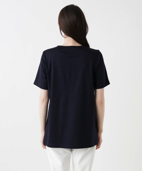 刺繍半袖Tシャツ【Leilian WHITE LABEL】 WHITE LABEL