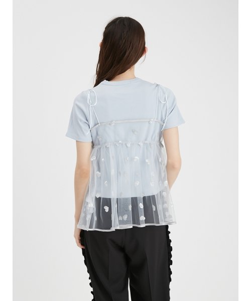 グリッターハート刺繍キャミソール 予めご了承ください