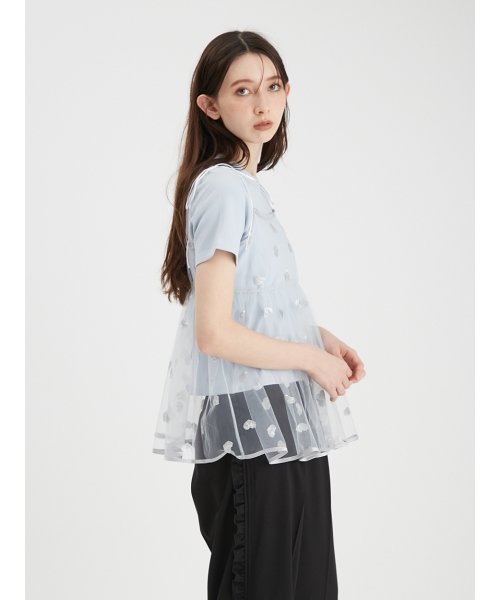 グリッターハート刺繍キャミソール 予めご了承ください