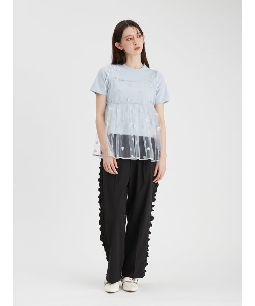 グリッターハート刺繍キャミソール 予めご了承ください