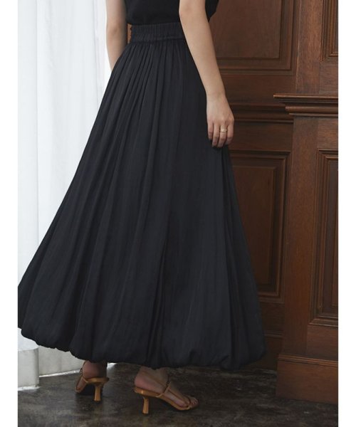 サテンドレープバルーンスカート アプワイザー　リッシェ/シアーシャツ×ラメニットワンピースセット D1598169480(12155円)