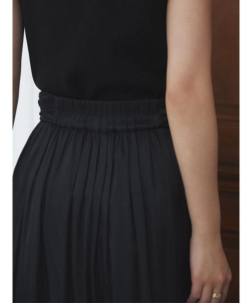 サテンドレープバルーンスカート アプワイザー　リッシェ/シアーシャツ×ラメニットワンピースセット D1598169480(12155円)