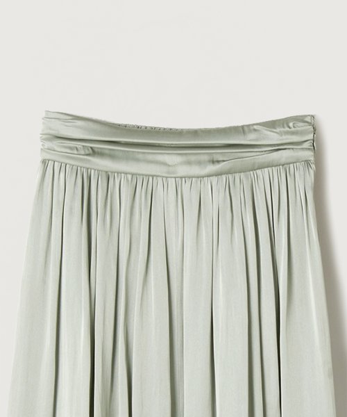 サテンドレープバルーンスカート アプワイザー　リッシェ/シアーシャツ×ラメニットワンピースセット D1598169480(12155円)