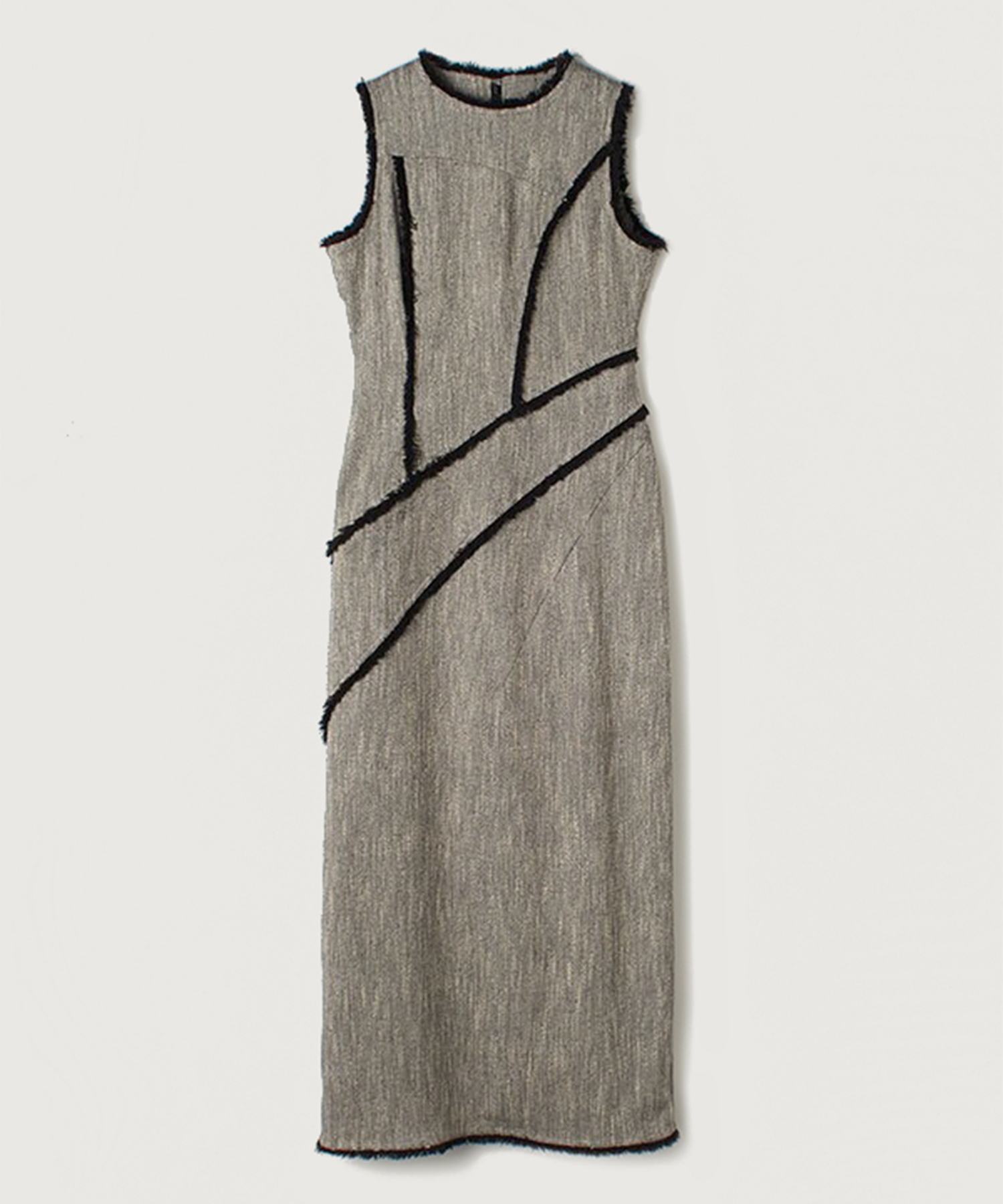 カーヴイングシームツイードワンピース アニュアンス anuans カーヴィングシームツイードワンピース