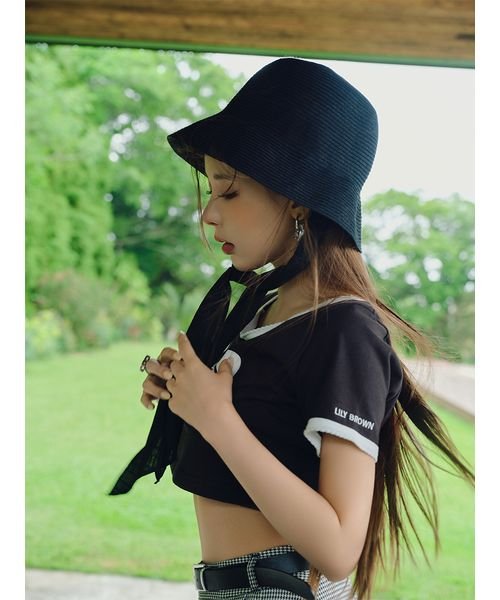 LILY BROWN(リリー ブラウン)/【LILY BROWN×MARY QUANT】シェルステッチクロップドTシャツ/img04