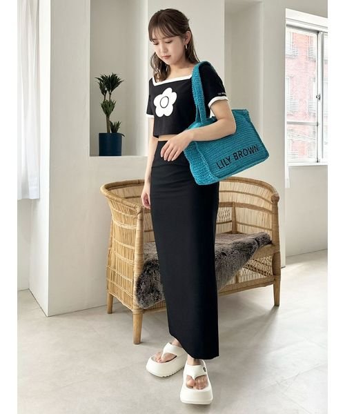 LILY BROWN(リリー ブラウン)/【LILY BROWN×MARY QUANT】シェルステッチクロップドTシャツ/img20