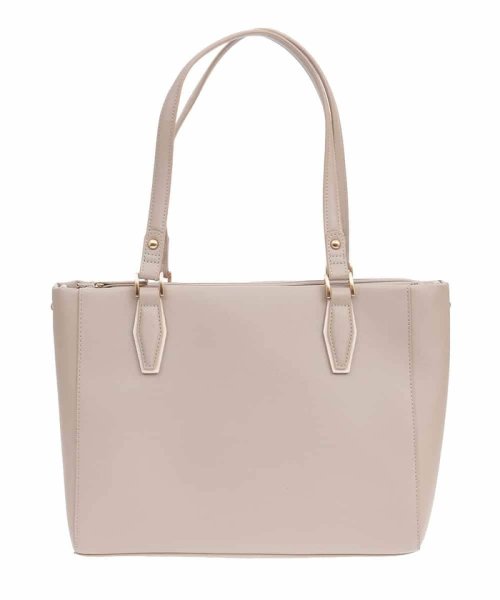 [2WAY]フェイクレザースクエアトートバッグ 