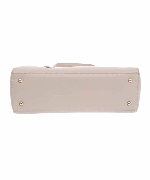 [2WAY]フェイクレザースクエアトートバッグ 