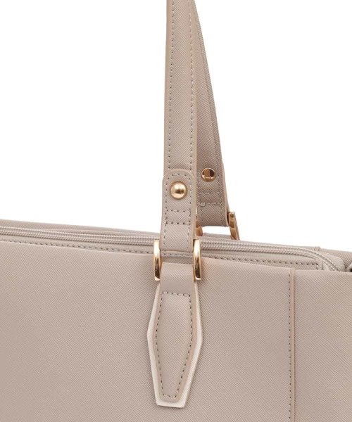 [2WAY]フェイクレザースクエアトートバッグ 