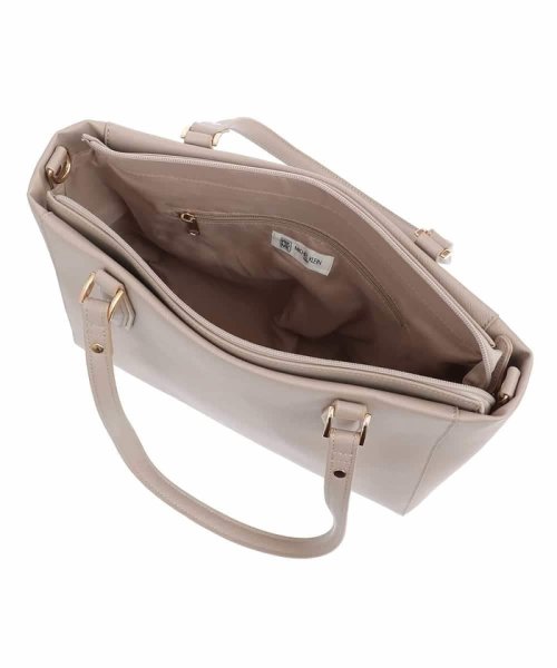 [2WAY]フェイクレザースクエアトートバッグ 