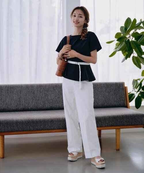 《M Maglie le cassetto×吉田理紗》凛と“サマみえ”ペプラムブラウス シャツ・ブラウス T1648967058(12650円)