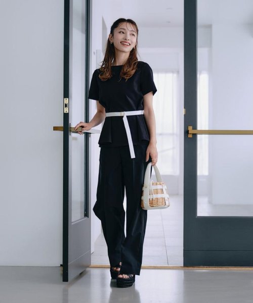 《M Maglie le cassetto×吉田理紗》凛と“サマみえ”ペプラムブラウス シャツ・ブラウス T1648967058(12650円)