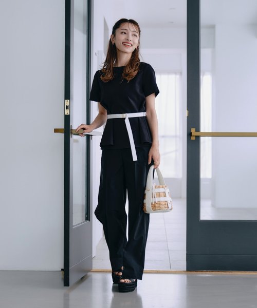 《M Maglie le cassetto×吉田理紗》凛と“サマみえ”ペプラムブラウス シャツ・ブラウス T1648967058(12650円)