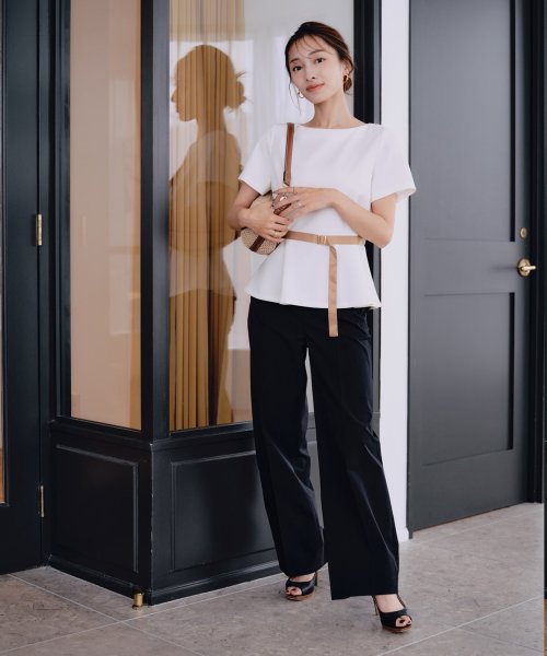 《M Maglie le cassetto×吉田理紗》凛と“サマみえ”ペプラムブラウス シャツ・ブラウス T1648967058(12650円)