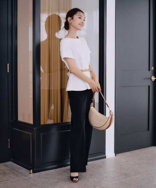 《M Maglie le cassetto×吉田理紗》凛と“サマみえ”ペプラムブラウス シャツ・ブラウス T1648967058(12650円)