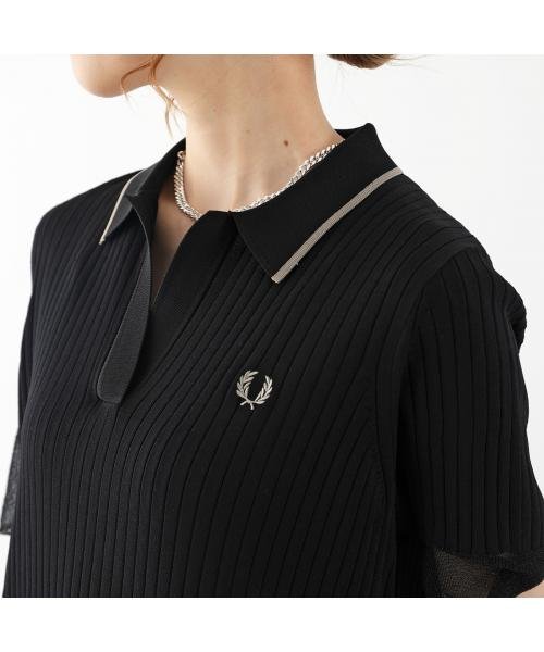 fredperry 染みる Sheer Trim Knitted Shirt