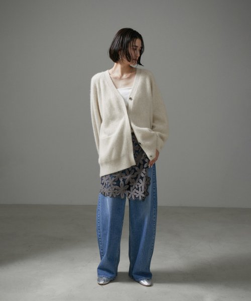 FOX WOOL片畦Vネックニットカーディガン R1676269455(12870円)