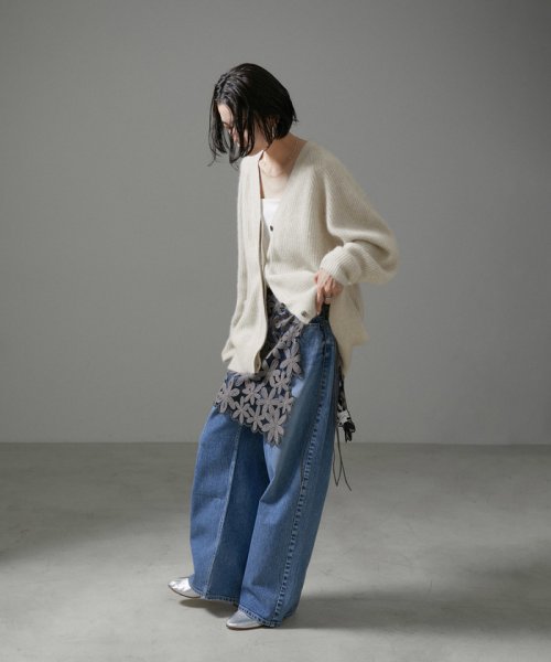 FOX WOOL片畦Vネックニットカーディガン R1676269455(12870円)