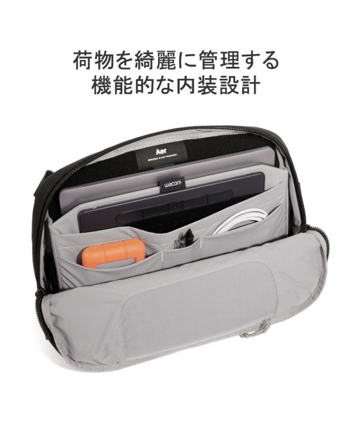エアー ボディバッグ Aer 防水 軽量 小さめ ショルダーバッグ 斜めがけバッグ ノートPC 14インチ B5 9L ビジネスバッグ Tech Sling 3 