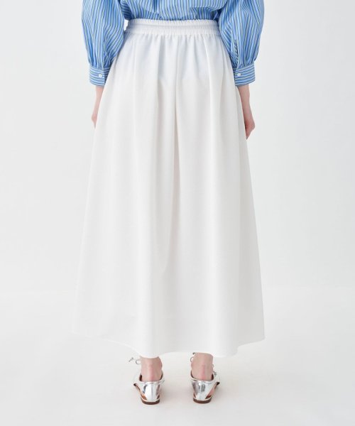 シアーサッカーギャザーロングスカート 