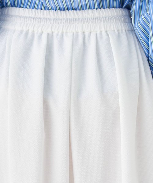 シアーサッカーギャザーロングスカート 