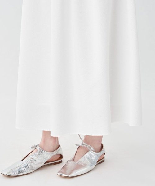 シアーサッカーギャザーロングスカート 