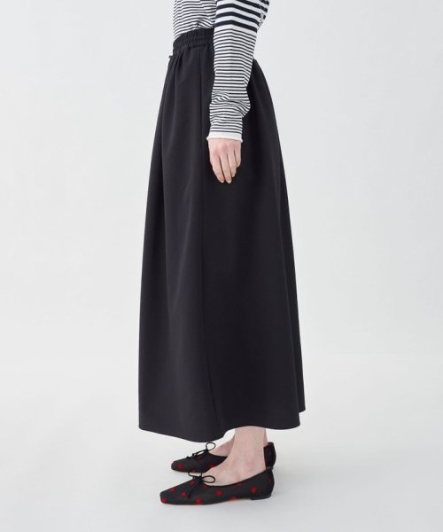 シアーサッカーギャザーロングスカート 