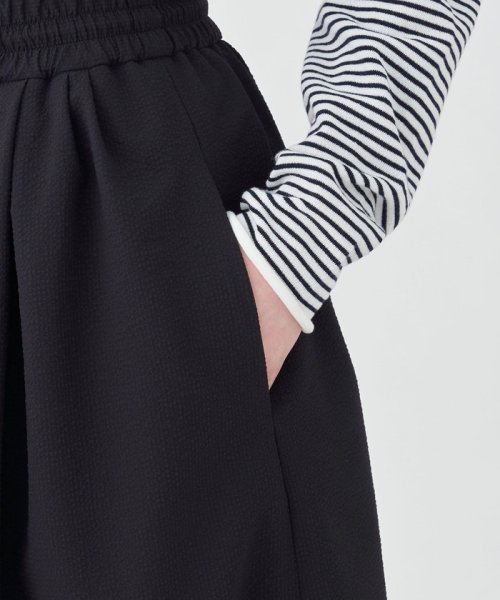 シアーサッカーギャザーロングスカート 