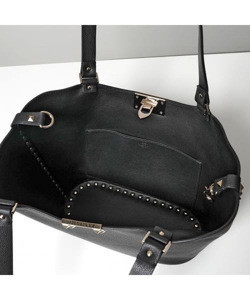 VALENTINO トートバッグ B0N07TAG レザー ロックスタッズ VALENTINO トートバッグ レザー