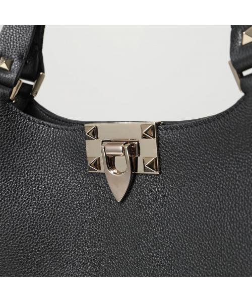 VALENTINO トートバッグ B0N07TAG レザー ロックスタッズ VALENTINO トートバッグ レザー
