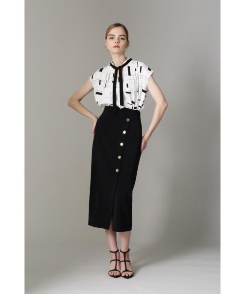 ◇[WEB先行販売] スクエアブロックプリントブラウス(506161883  