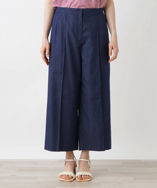 ワイドクロップドパンツ 