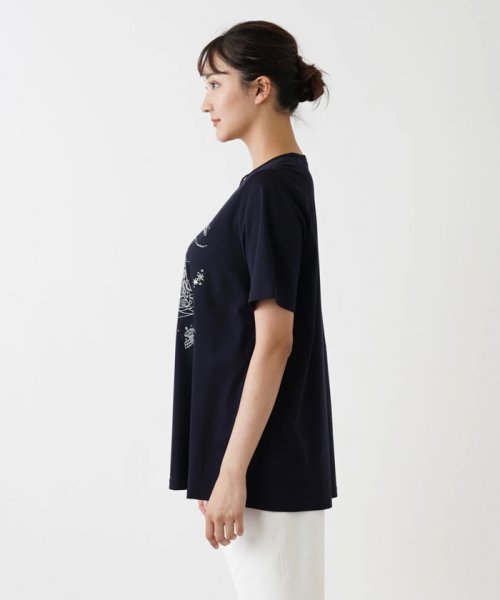刺繍半袖Tシャツ【Leilian WHITE LABEL】 WHITE LABEL