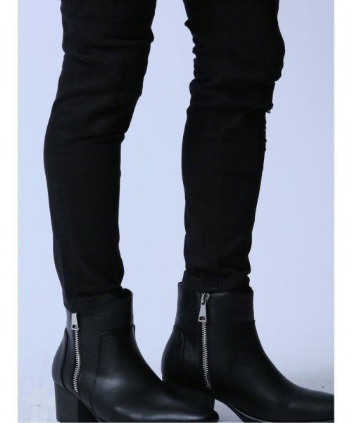 ストレッチ リペア アンクルスキニーデニム ストレッチ リペア