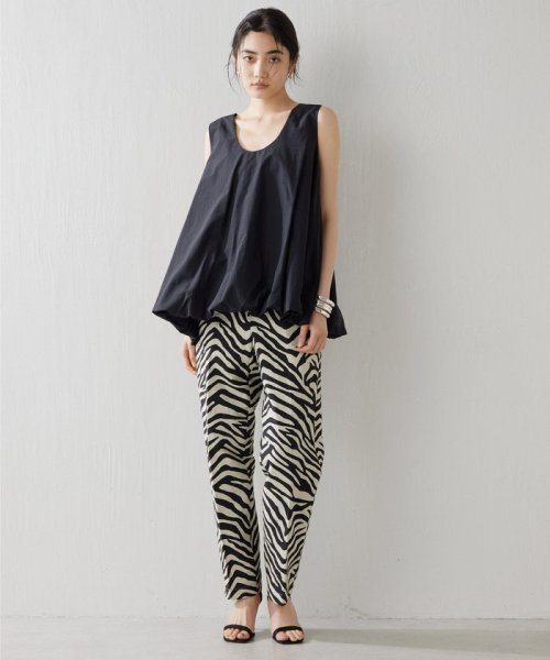 ゼブラプリントハイウエストパンツ 