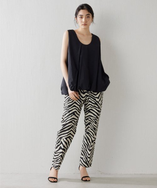ゼブラプリントハイウエストパンツ 