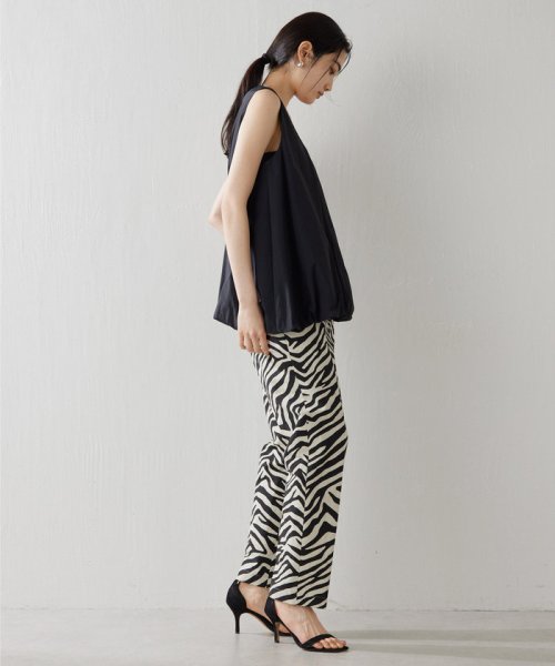 ゼブラプリントハイウエストパンツ 