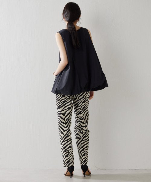 ゼブラプリントハイウエストパンツ 